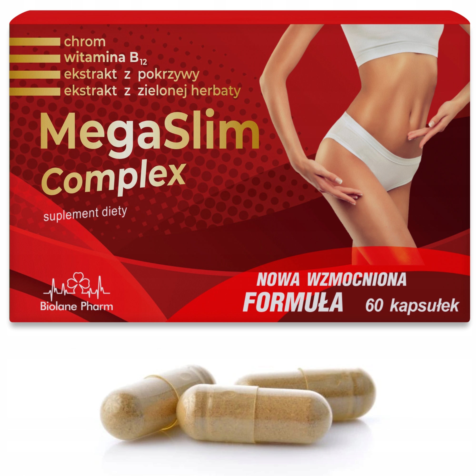 L-CARNITINE FOR SLIMMING MegaSlim WEIGHT CONTROL Chrome Green Tea 60k