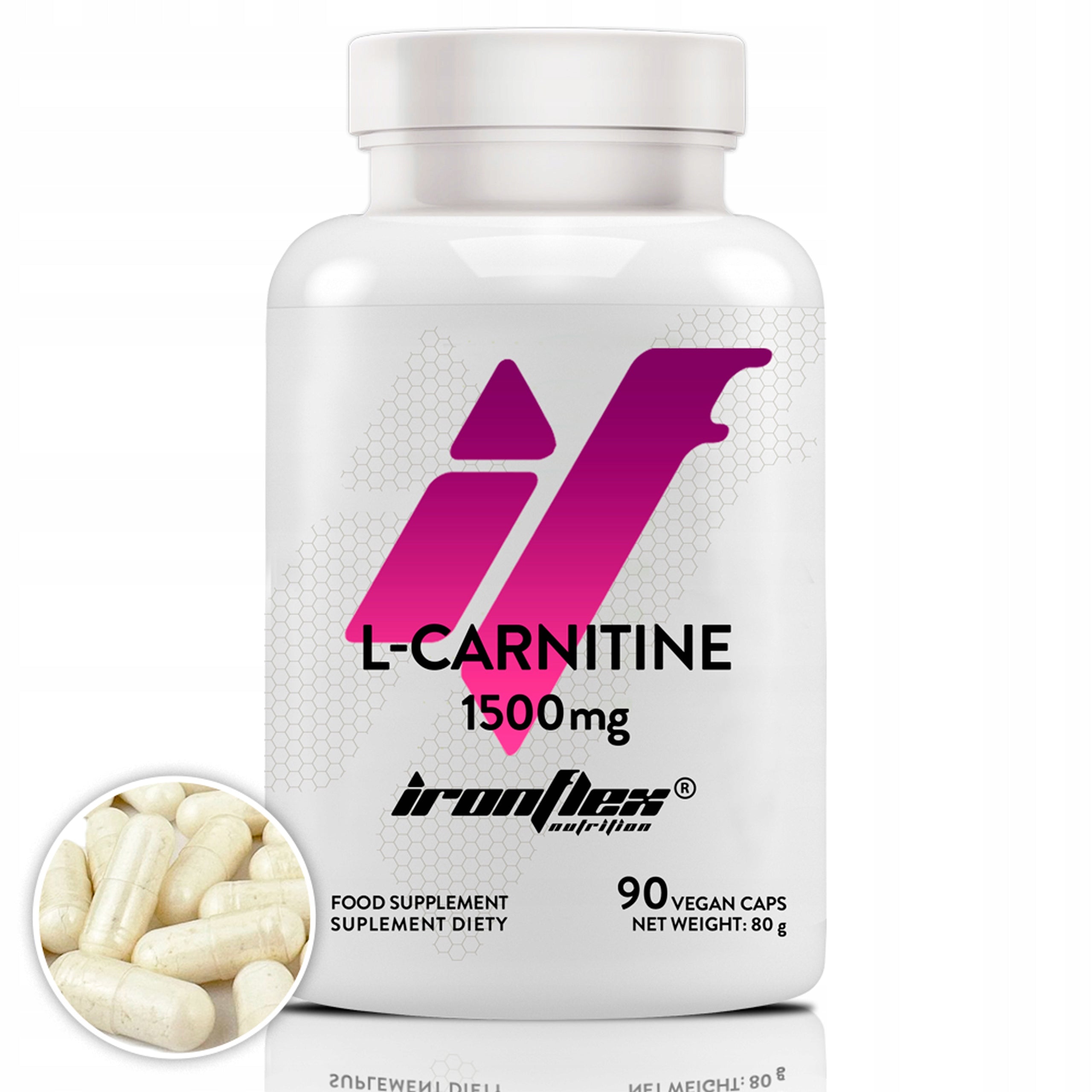 L-Carnitine 1500mg IronFlex L-CARNITINE 90caps Fat Burner SLIMMING
