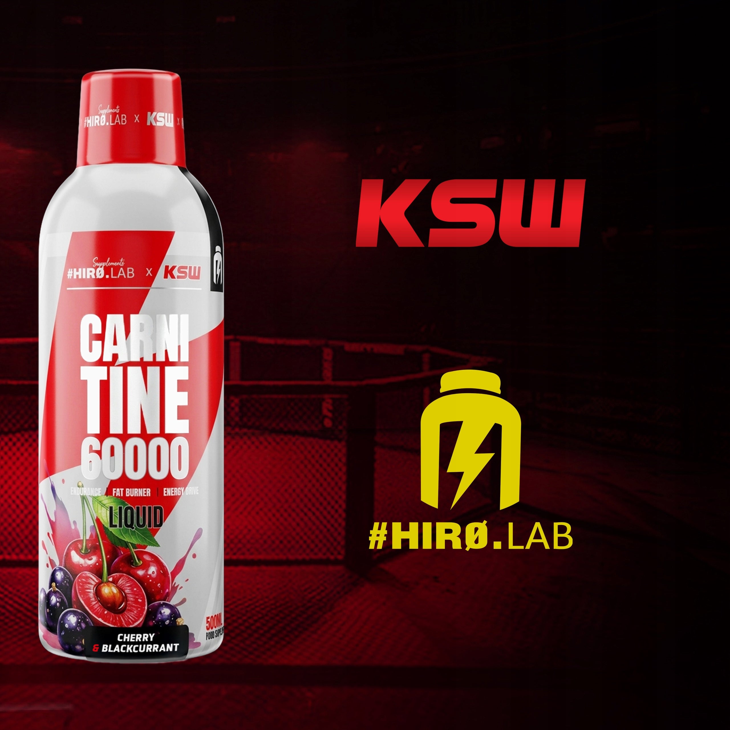 L-Carnitine 60000 500ml KSW L-Carnitine Liquid Cherry Burner HiroLab Expiration date at least six months from the date of purchase