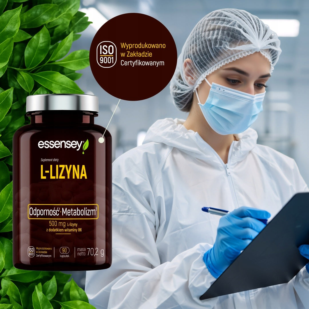 L-Lysine HCL 500 mg Hydrochloride 90 Vege Kaps Resistance Expiration date at least 1 year from the date of purchase