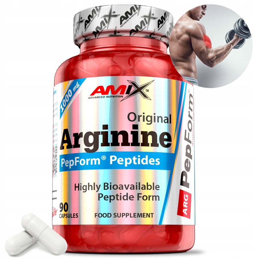 L arginine 1000 mg 90 capsules peptides muscle pump nitric oxide Packaging status original
