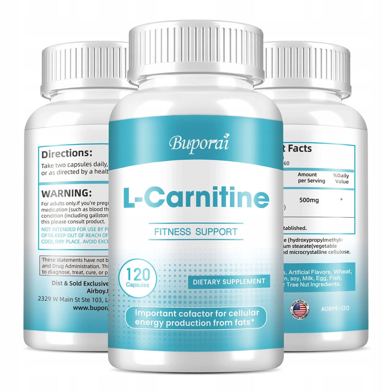 L-carnitine - cellular energy production, sports endurance, health... EAN (GTIN) 074283235909