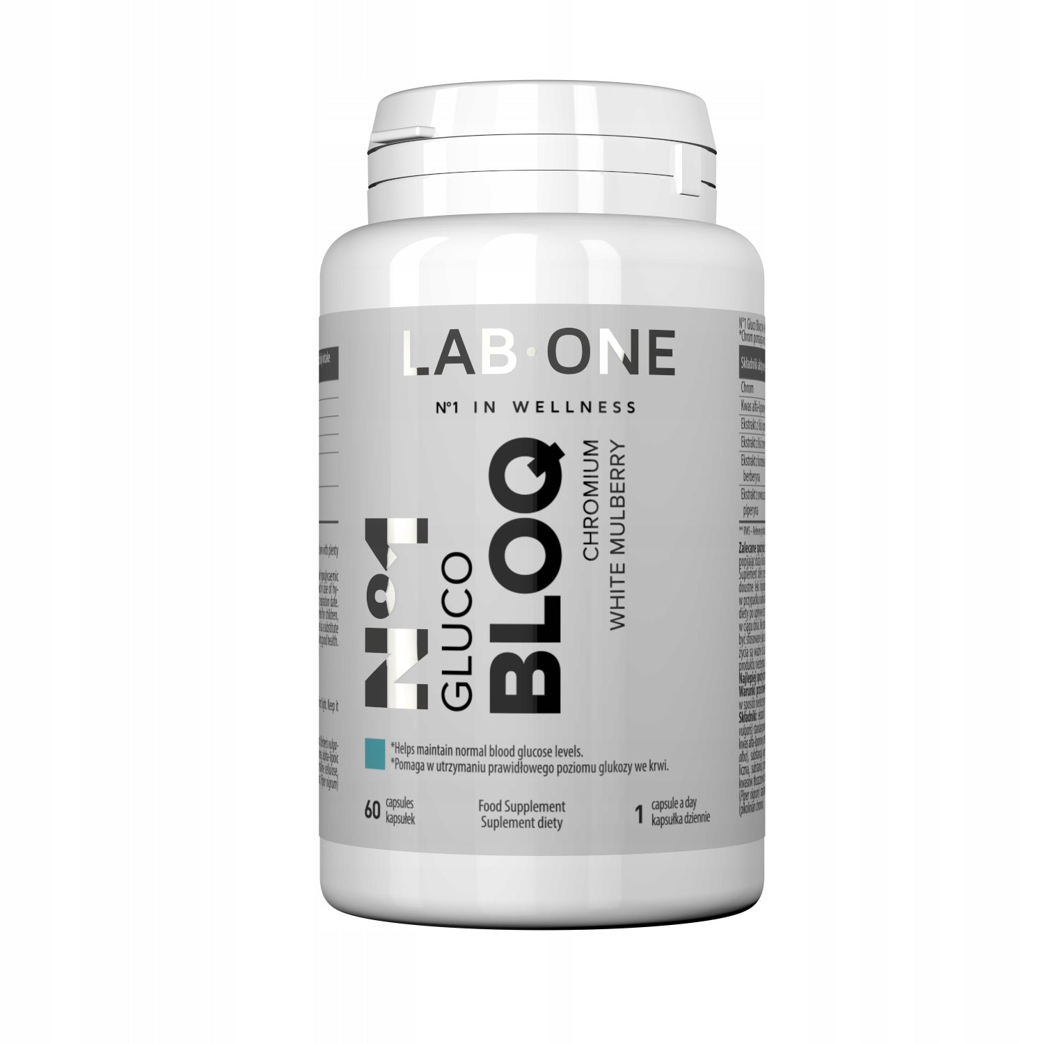 LAB ONE GLUCO BLOQ 60 pcs Stabilizes glucose Chromium 500% White Mulberry