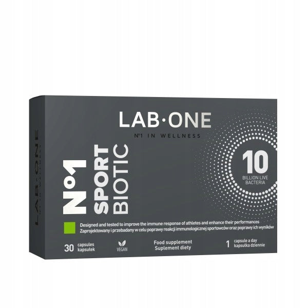 LAB ONE N°1 SPORTBIOTIC 10 billion cultures of LABONE 30 kaps+ FREEBIE Brand Lab One