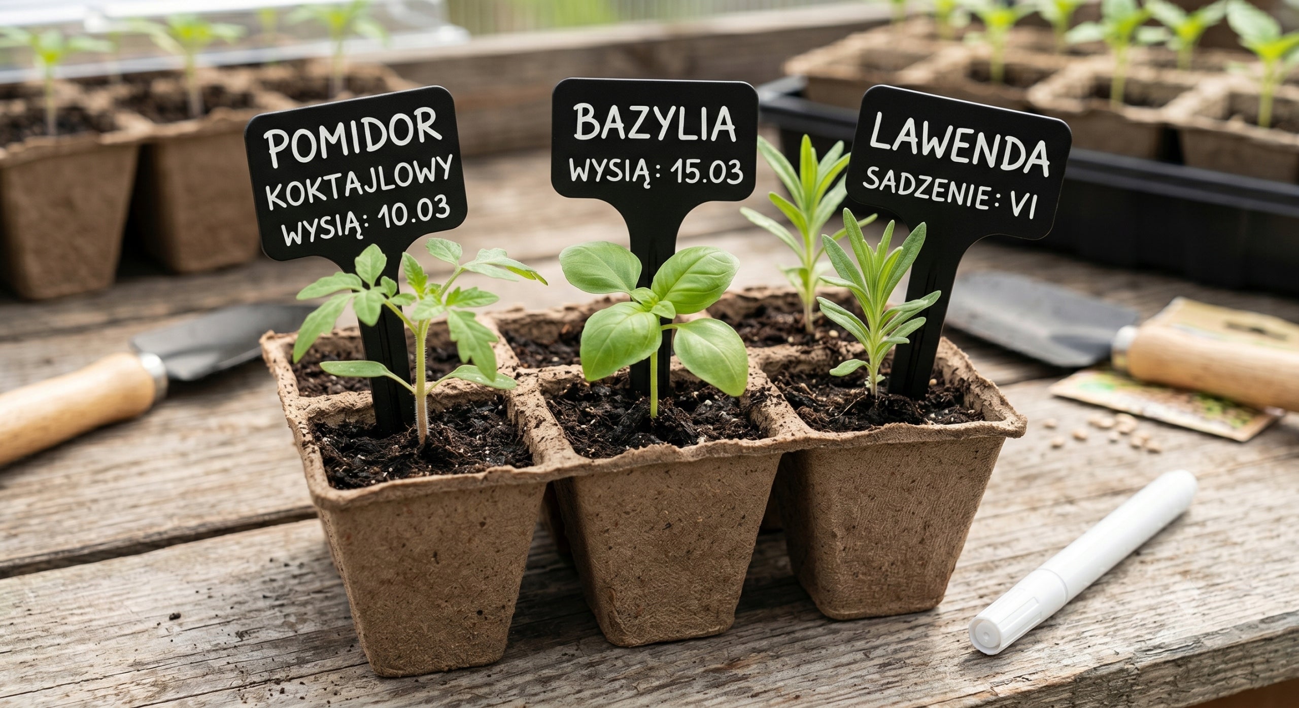 LABEL PLATES FOR VEGETABLE PLANTS CROP MARKING BLACK 50 pcs. Number of pieces 47 pcs