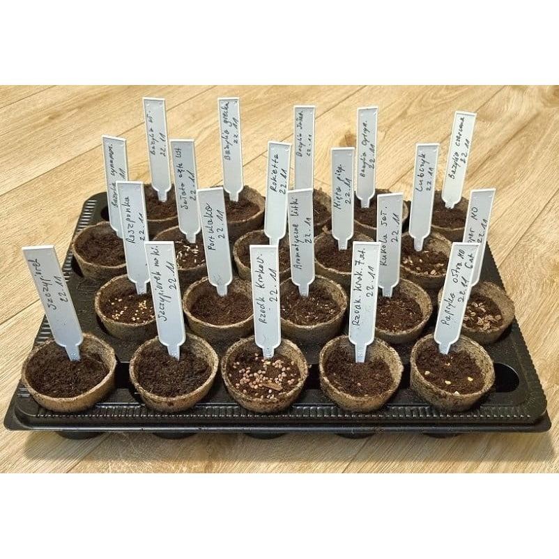 LABELS PLAQUES FOR THE DESCRIPTION OF PLANTS OF GARDEN SEEDLINGS WHITE 100 PIECES Manufacturer code 5906792143930