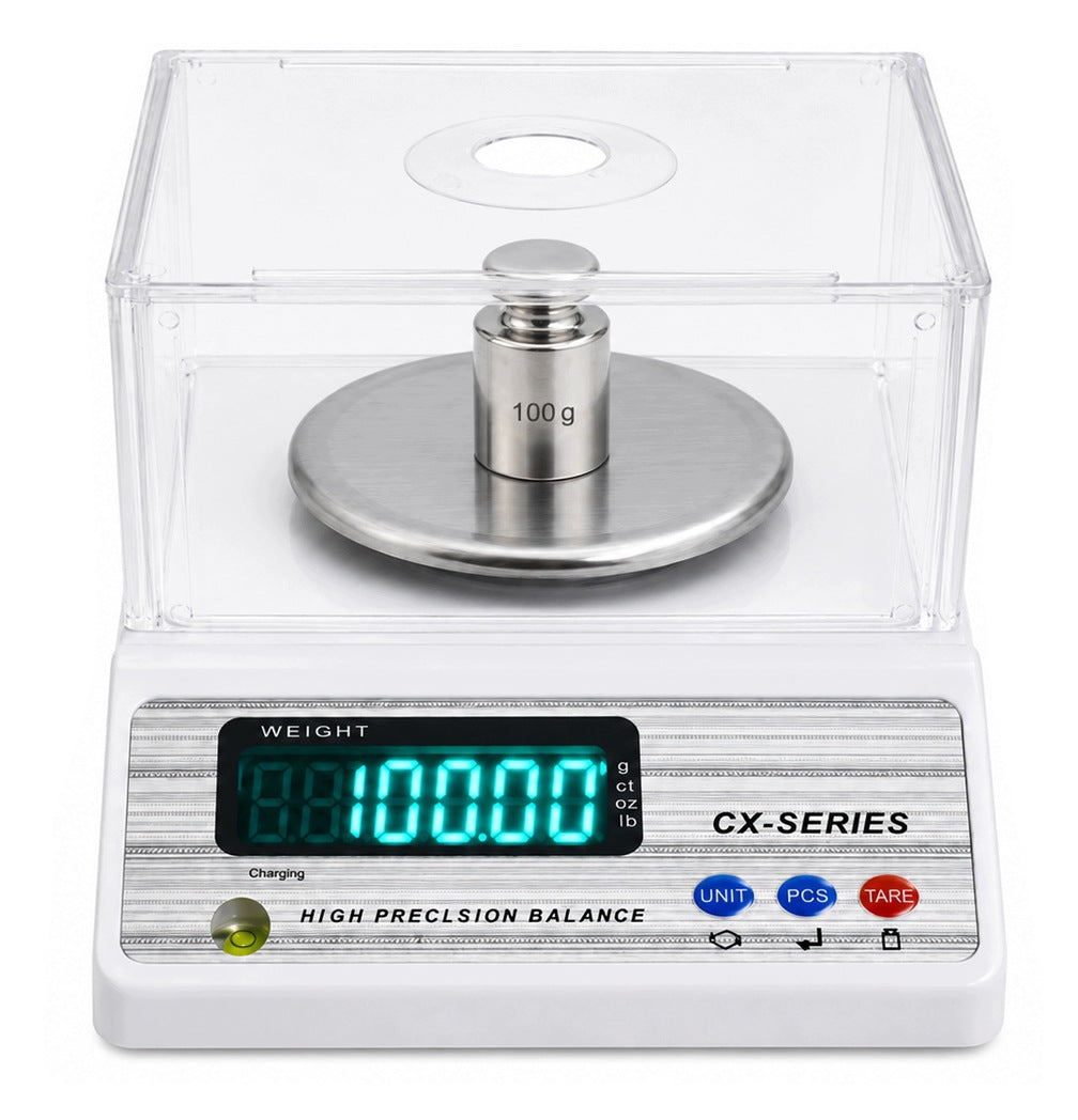 LABORATORY SCALE PRECISE ANALYTICAL JEWELERY 1000g /0,01g WITH COVER