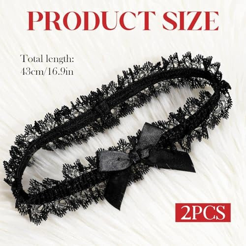 LACE GARTERS ADJUSTABLE ON THIGHS ELASTIC FOR WOMEN 2 PCS Manufacturer code Producent niezależny