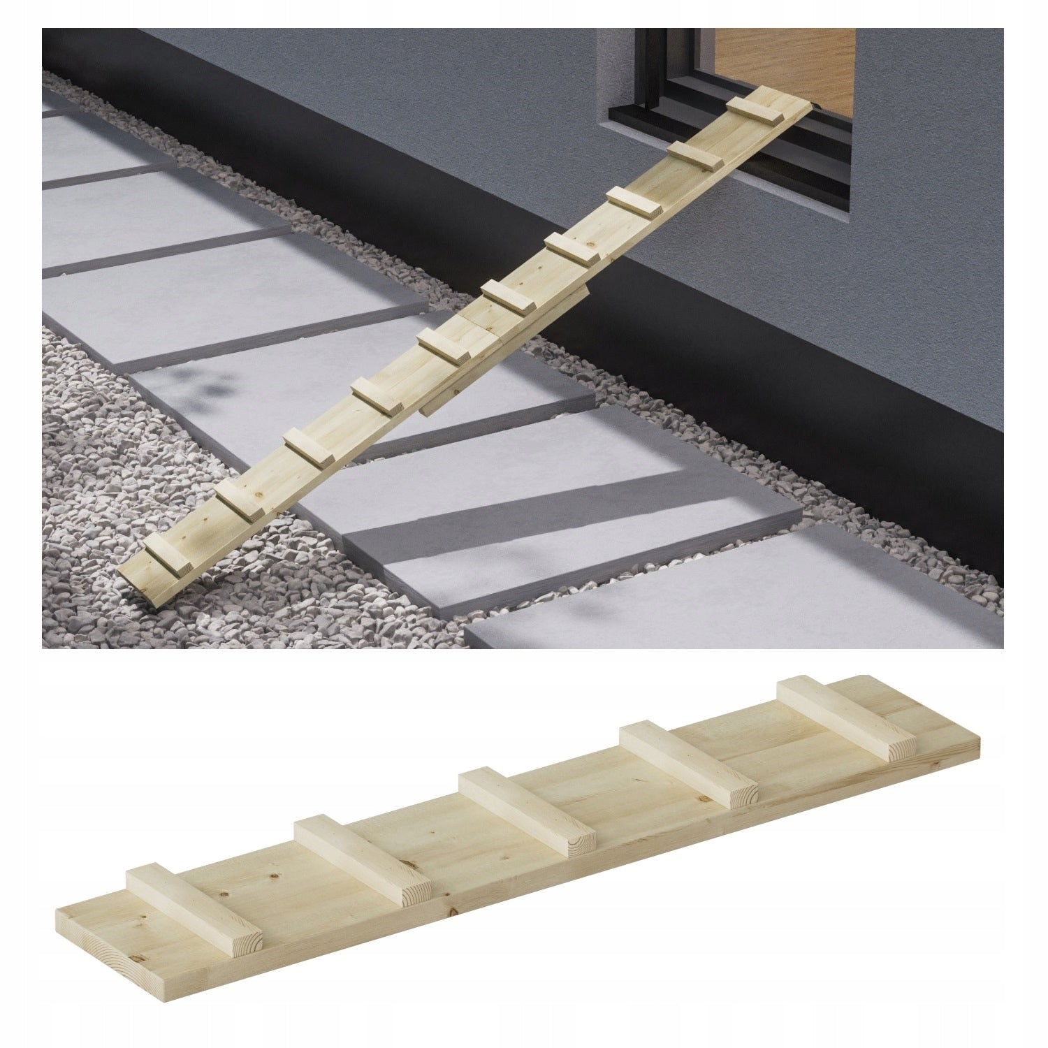 LADDER STAIRS FOR OUTDOOR CAT WOODEN 1M