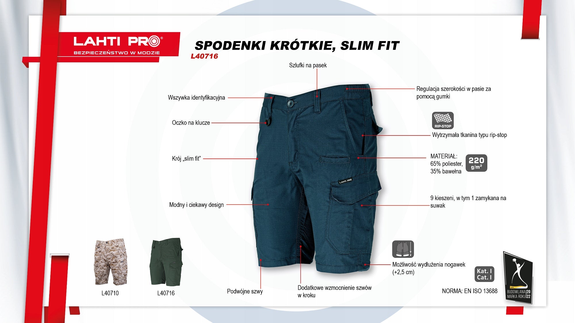 LAHTI PRO Shorts short work trousers size S Season summer