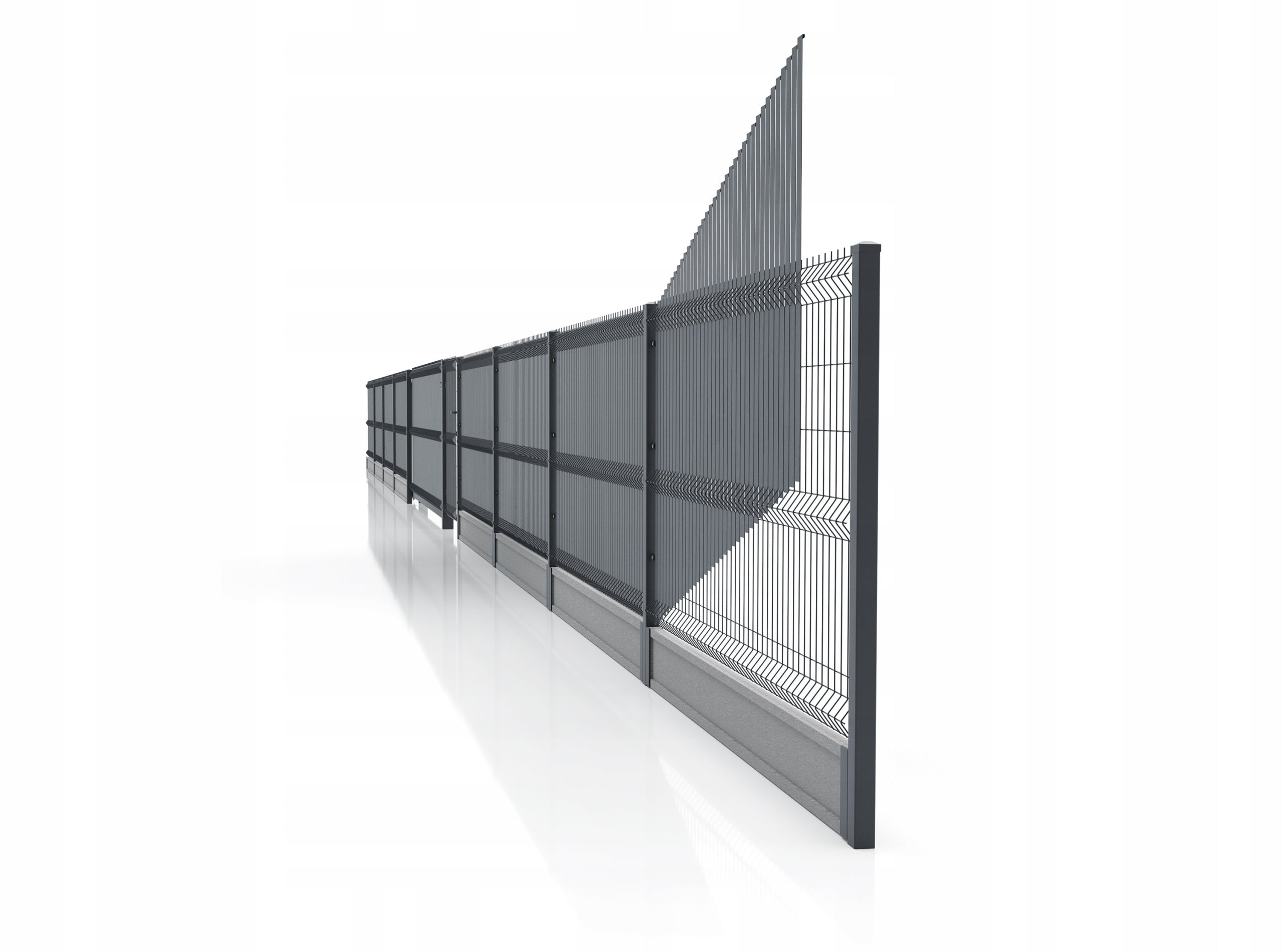 LAMELE FOR PANEL FENCES METAL STRIPS H 123 cm TELBOX Packaging status original