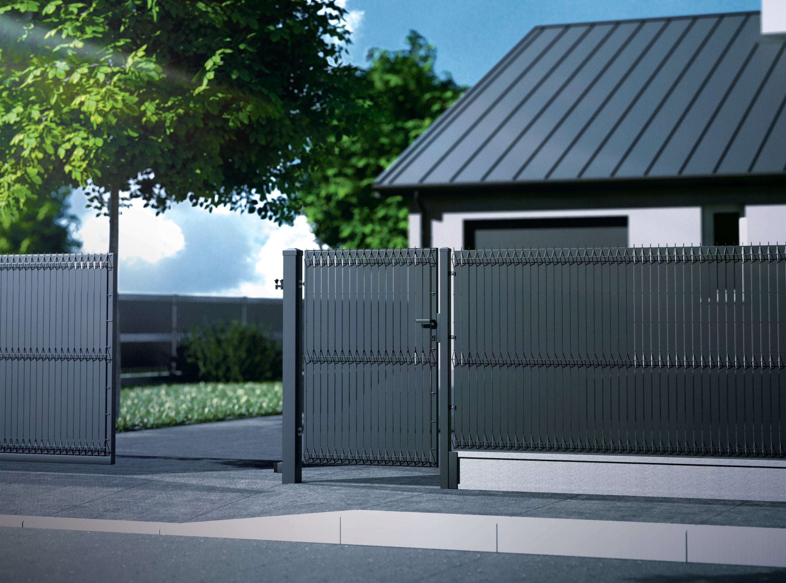 LAMELE FOR PANEL FENCES METAL STRIPS H 123 cm TELBOX