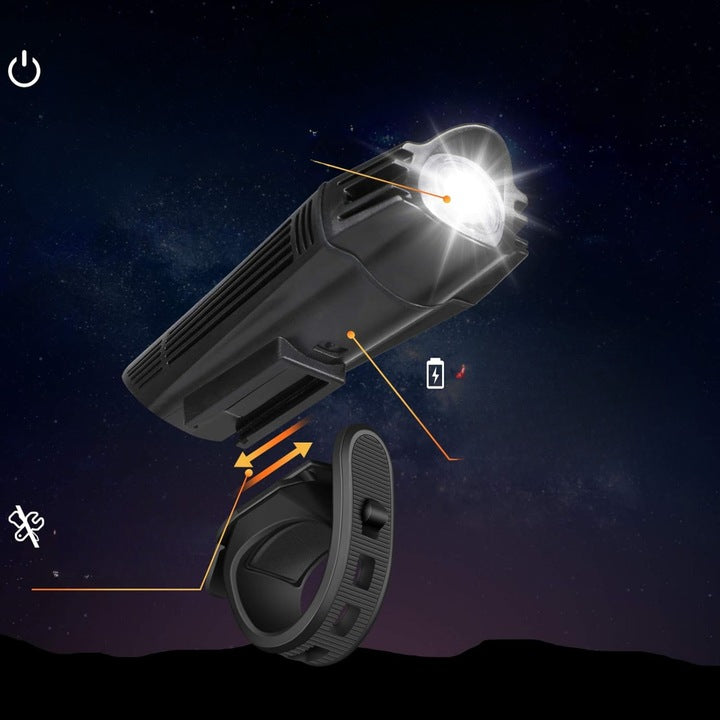 LAMP BICYCLE LAMP LED FRONT REAR BATTERY USB SET Light beam 300 lm