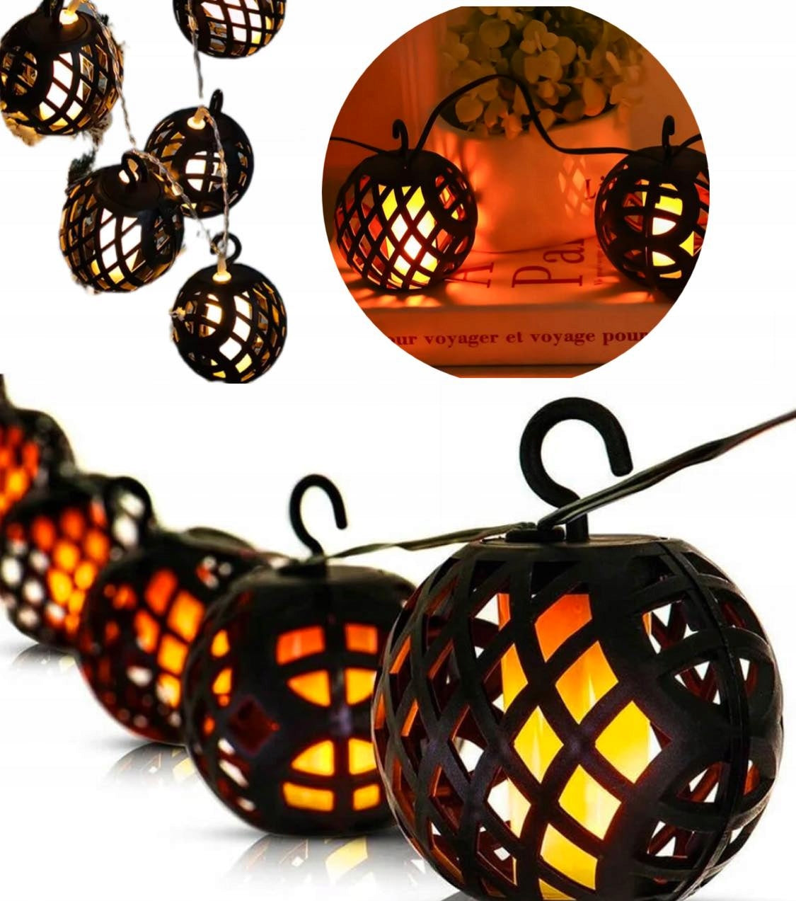 LAMP GARDEN LIGHTING SOLAR TORCHES WARM GRILANDA TERRACE BALCONY