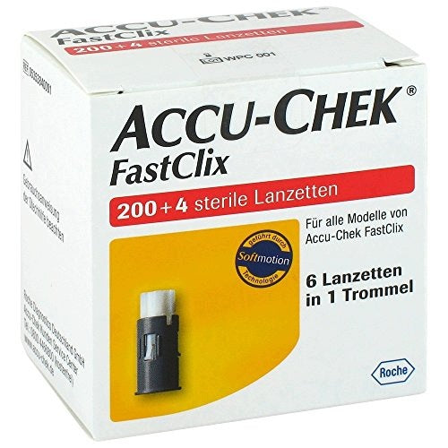 LANCETS ACCU CHEK FASTCLIX FOR GLUCOSE METER 204 PIECES FOR DIABETICS Medical device no