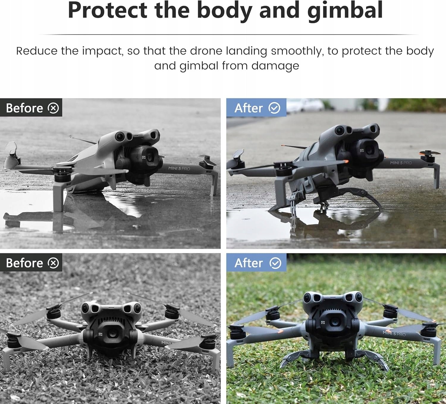 LANDING FEET MINI 5 PRO EXTENDED FOLDING CHASSIS Model LG0155