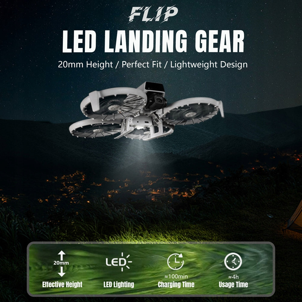 LANDING GEAR WITH LIGHT FOLDABLE EXTENDED LEG LED STROBE LIGHT FOR DJI FLIP EAN (GTIN) 718025681684