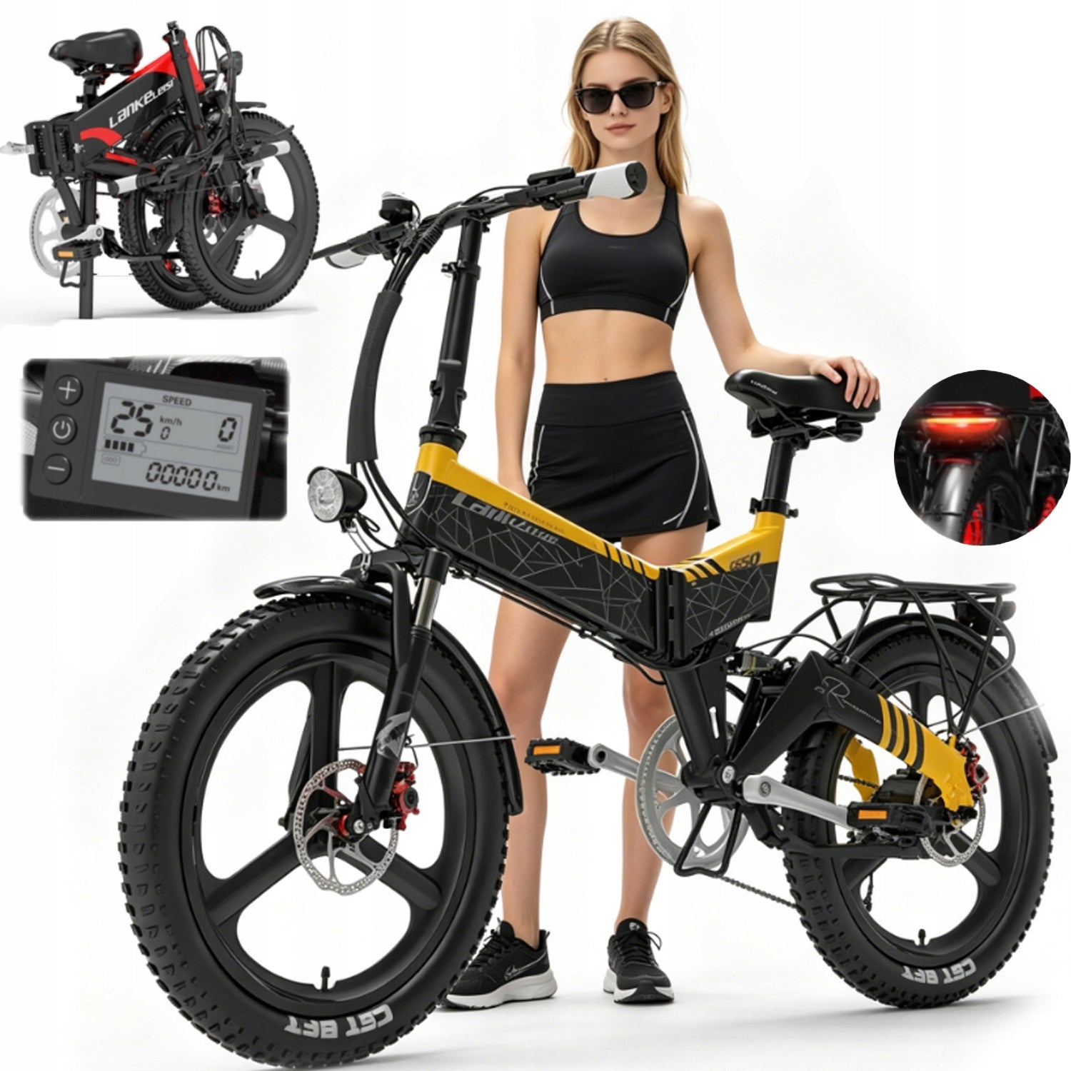 LANKELEISI G650 Electric vehicle 750W 614.4WH 110KM 35km/h hydraulic