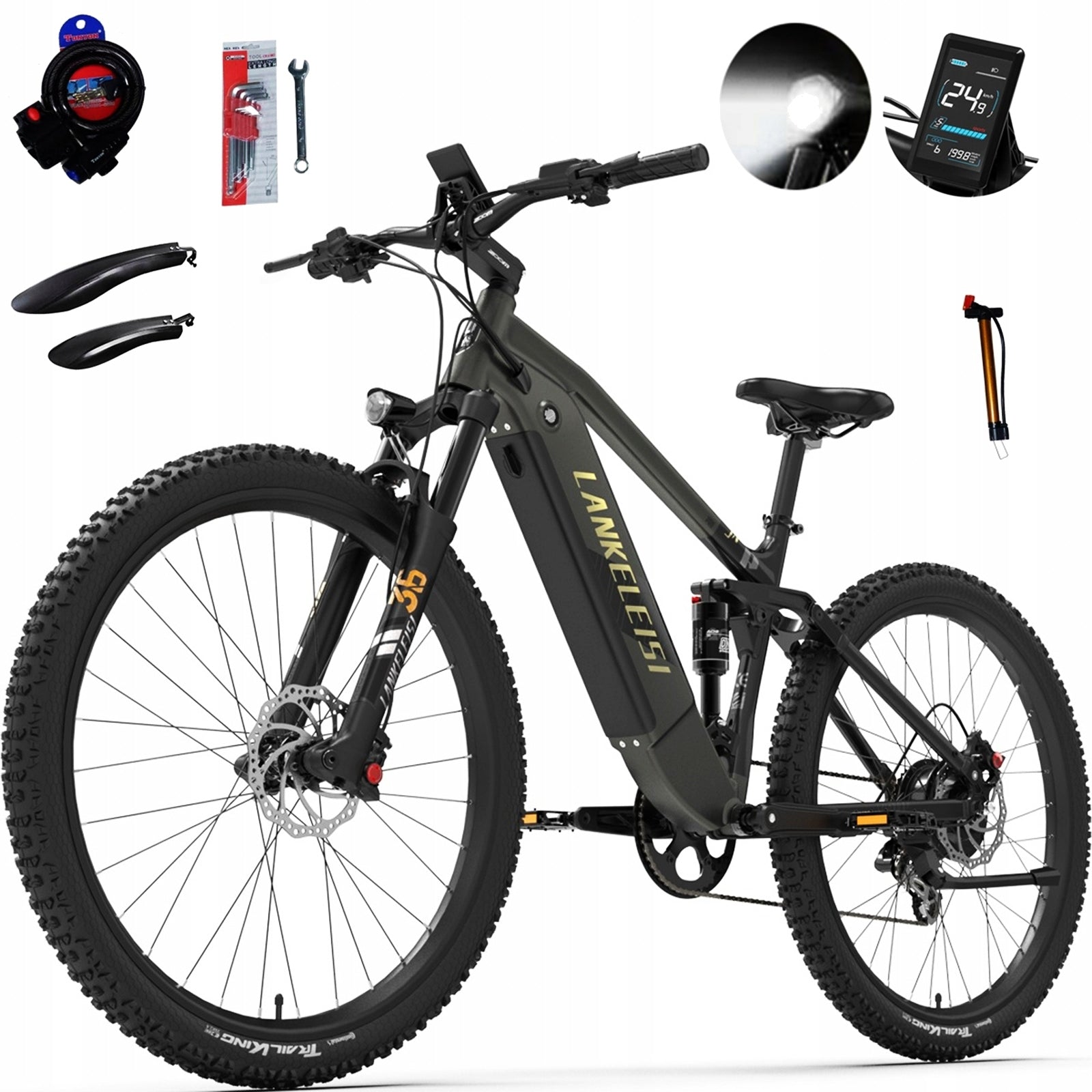 LANKELEISI RX600 PRO Electric vehicle 44KM/H 150HP 29" 1000W 48V 20AH PL