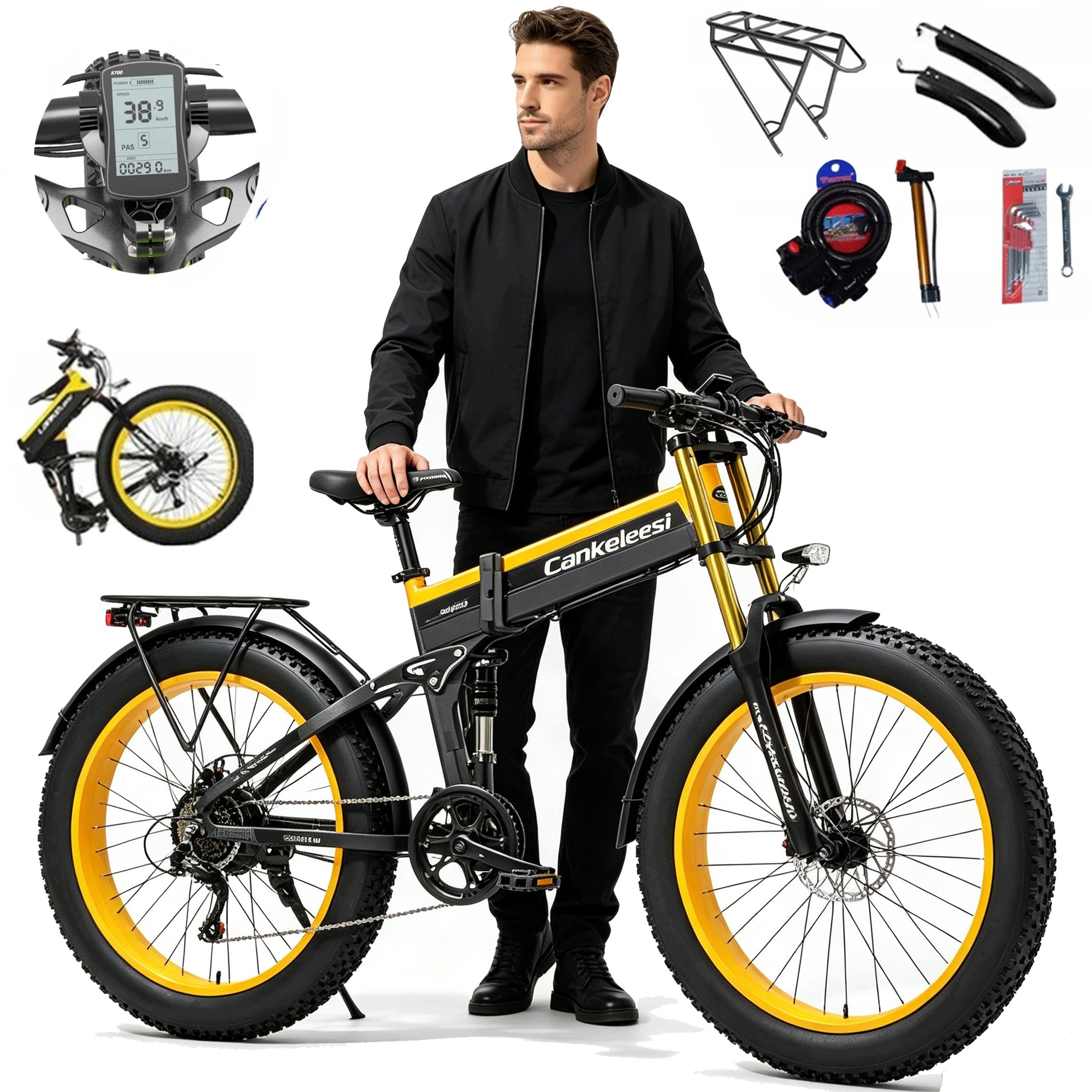 LANKELEISI XT750 PLUS Electric Vehicles 1000W 48V 17,5Ah 40KM/H 120HP 26"