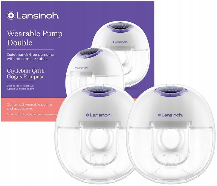 LANSINOH BREAST PUMP DOUBLE WIRELESS SHELL HANDS FREE