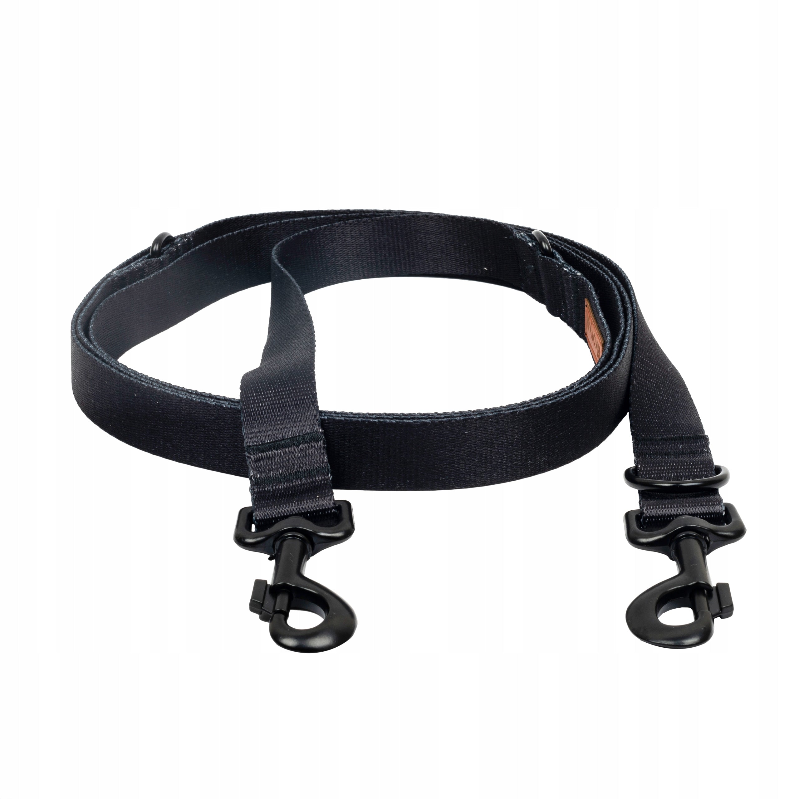 LANYARD 500 cm for dog up to 20 kg spike TAPE 20 mm Ukory BLACK Manufacturer code Smycz przepinana 500 cm 2,0 cm BASIC BLACK