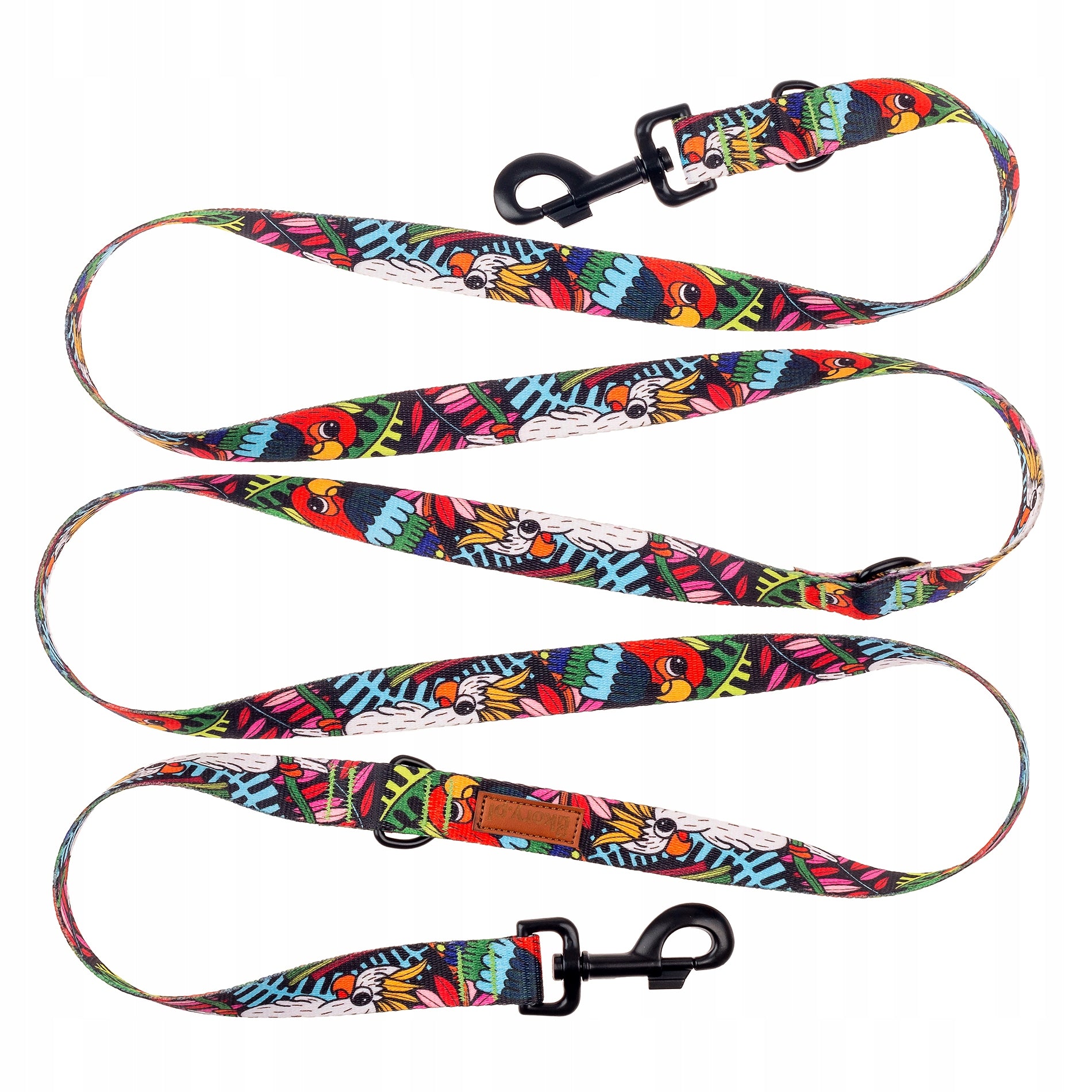 LANYARD WITH ADJUSTABLE LENGTH 300 cm LARGE DOG Ukory PARROTS pattern Brand Ukory