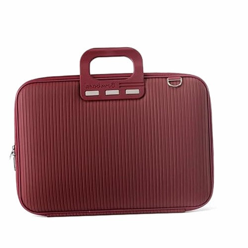 LAPTOP BAG 15 16 INCHES BURGUNDY BOMBATA RIGA ELEGANT FOR HOME