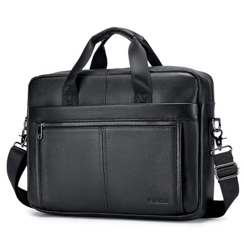 LAPTOP BAG LEATHER MEN'S BUSINESS 15 6 CALI Leather Brand no brand