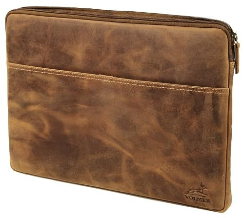 LAPTOP CASE 13 3/15 6 INCH LEATHER BROWN BLACK FOR WORK metal Brand no brand