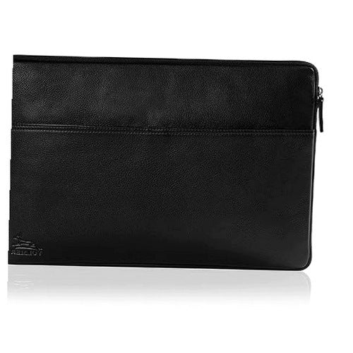 LAPTOP CASE 13 3/15 6 INCH LEATHER BROWN BLACK FOR WORK metal