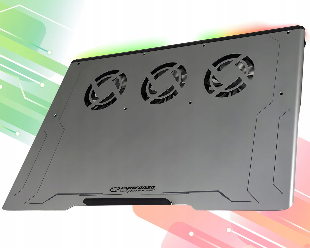LAPTOP COOLING PAD 15 17 19 inches LARGE ALUMINUM 3 FANS Packaging status original