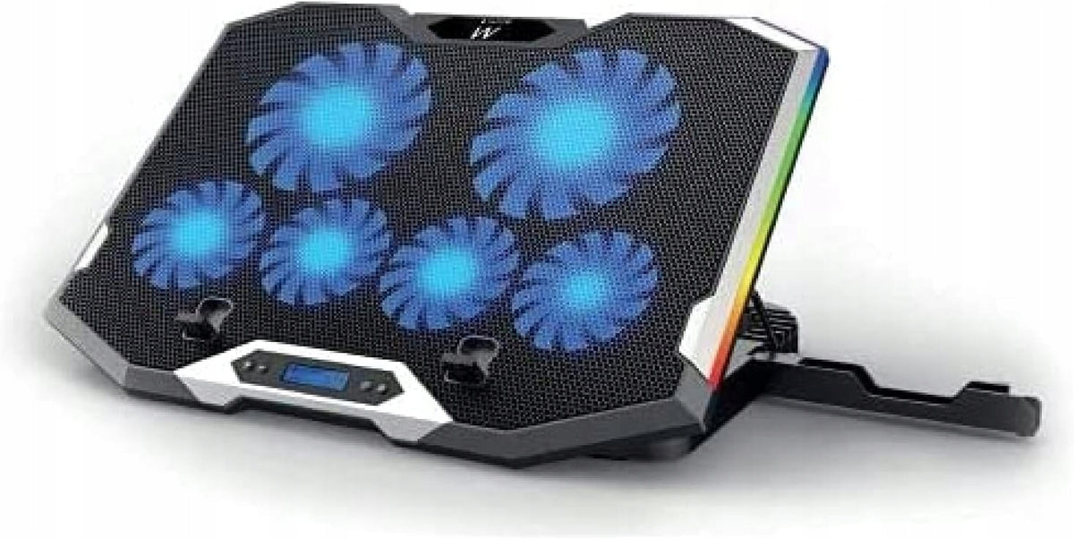 LAPTOP COOLING STAND 6 WINDMILLS RGB ADJUSTABLE PHONE STAND