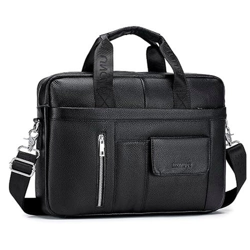 LAPTOP FILE LEATHER MEN'S COURIER BAG FOR WORK 15 6 INCH
