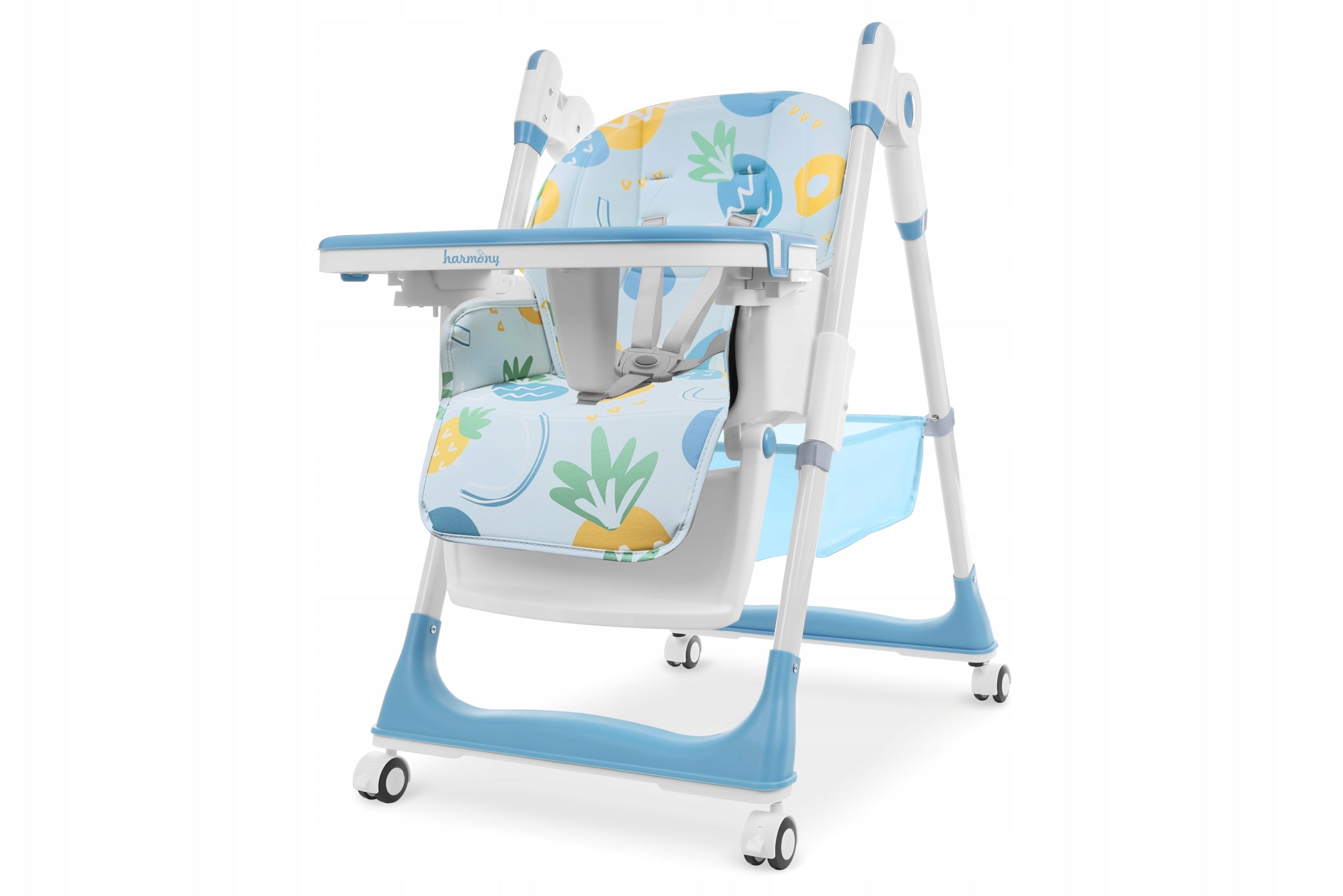 LARGE 5IN1 FOLDING HIGH CHAIR WITH BLUE LOWERING FUNCTION Brand Harmony