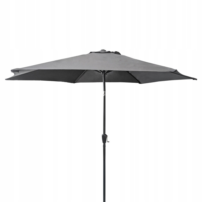 LARGE ADJUSTABLE GARDEN UMBRELLA 300cm ORLANDO DARK GREY COVER