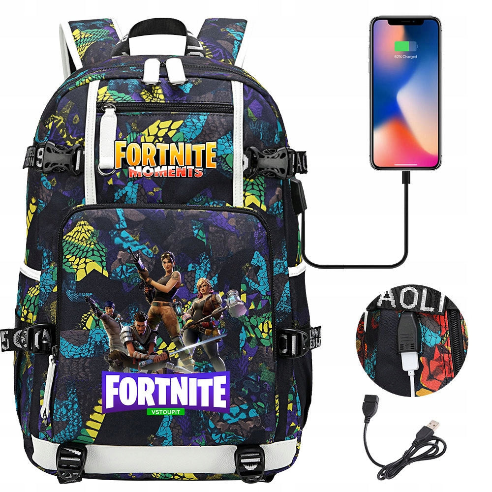 LARGE BACKPACK Fortnite WORLD WATERPROOF DESIGNS high quality Manufacturer code tyi67gjyu