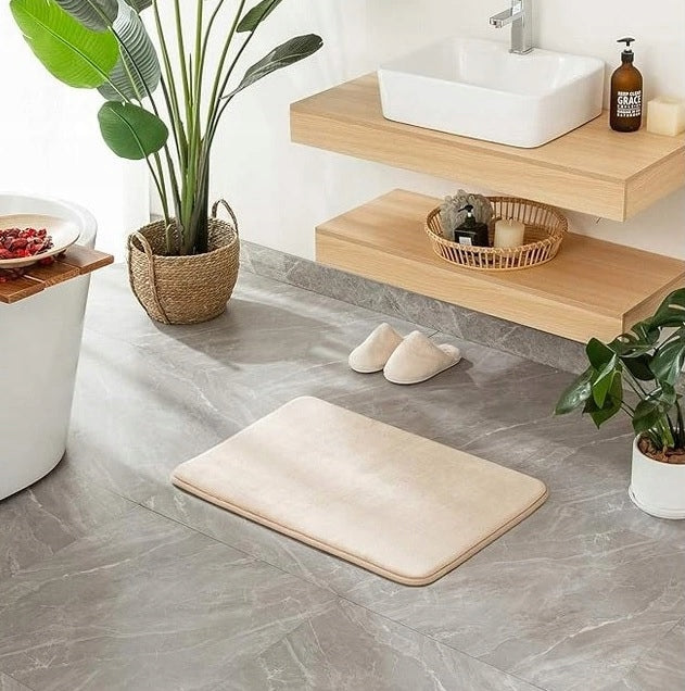 LARGE BATHROOM MAT SHOWER RUG BATH BED SOFT BEIGE 50X80 Product width 50 cm