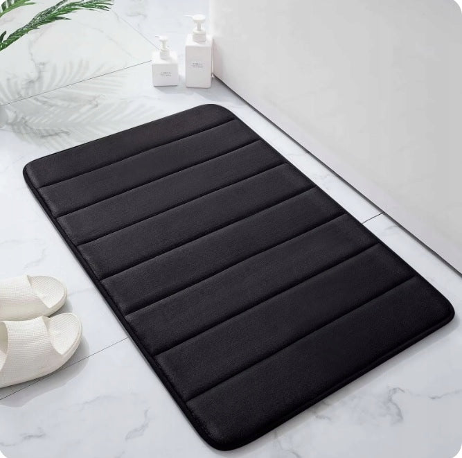 LARGE BATHROOM RUG SHOWER MAT BATHTUB SOFT BLACK 50X80 XL Length 80 cm