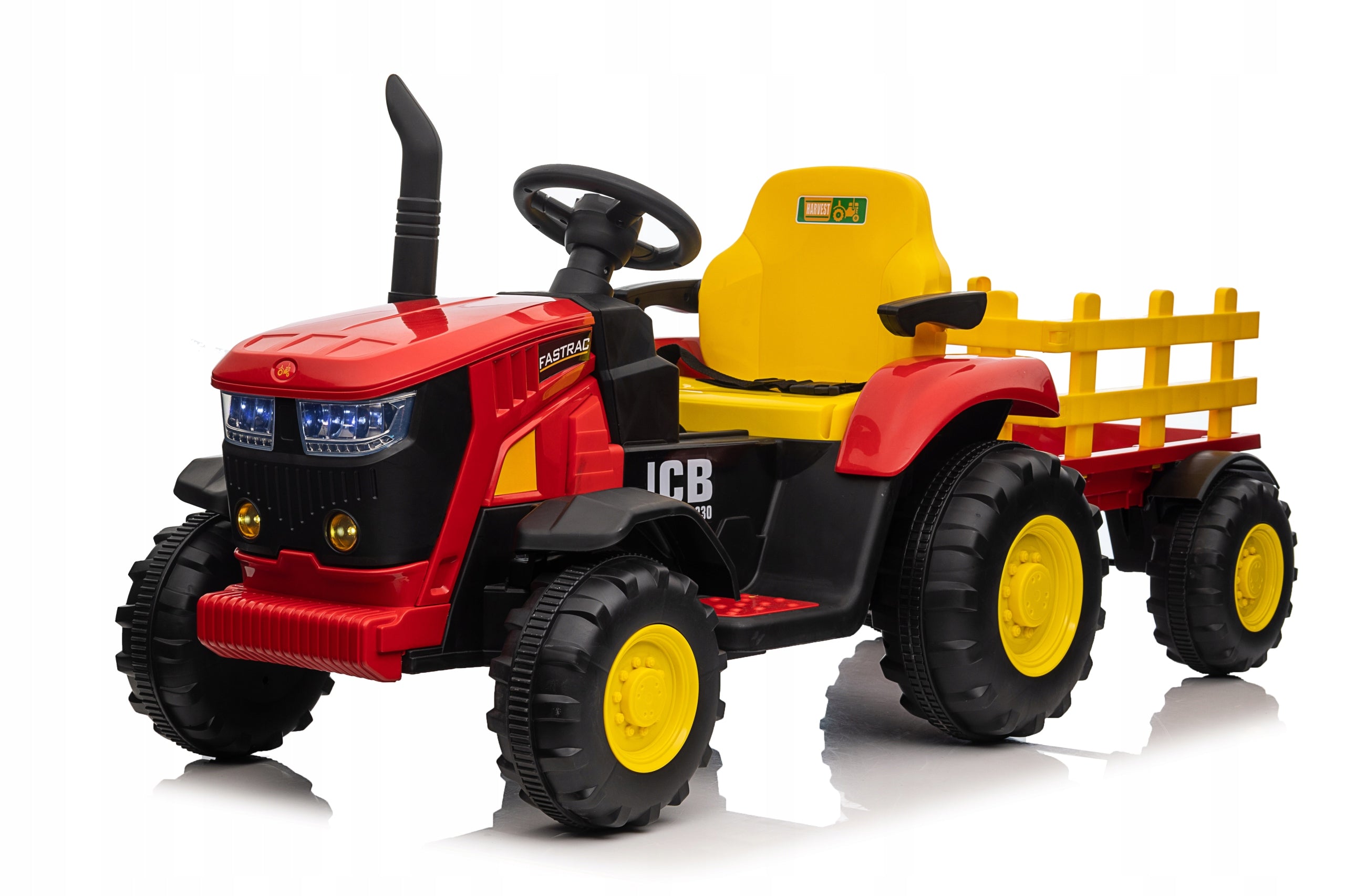 LARGE BATTERY TRACTOR WITH TRAILER REMOTE CONTROL LED SOUNDS 90WATT 12V9AH Manufacturer code HL-3388