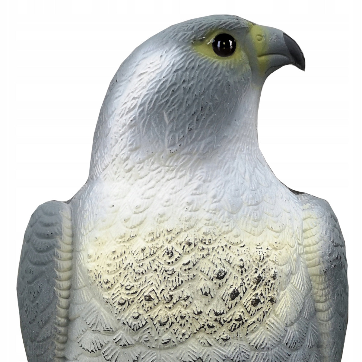 LARGE BIRD REPELLENT PIGEON STARLINGS FALCON ON ROCK EFFECT SHINY EYES Product weight with unit packaging 1.2 kg