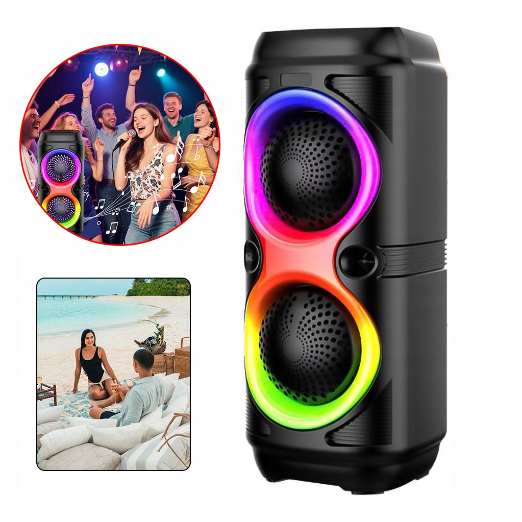 LARGE BLUETOOTH SPEAKER PORTABLE WIRELESS BOOMBOX USB KARAOKE RGB Packaging status original