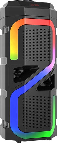 LARGE BLUETOOTH SPEAKER WIRELESS PORTABLE SPEAKER WITH RADIO FM RGB LED Manufacturer code Miniwieża kolumna boombox tuba