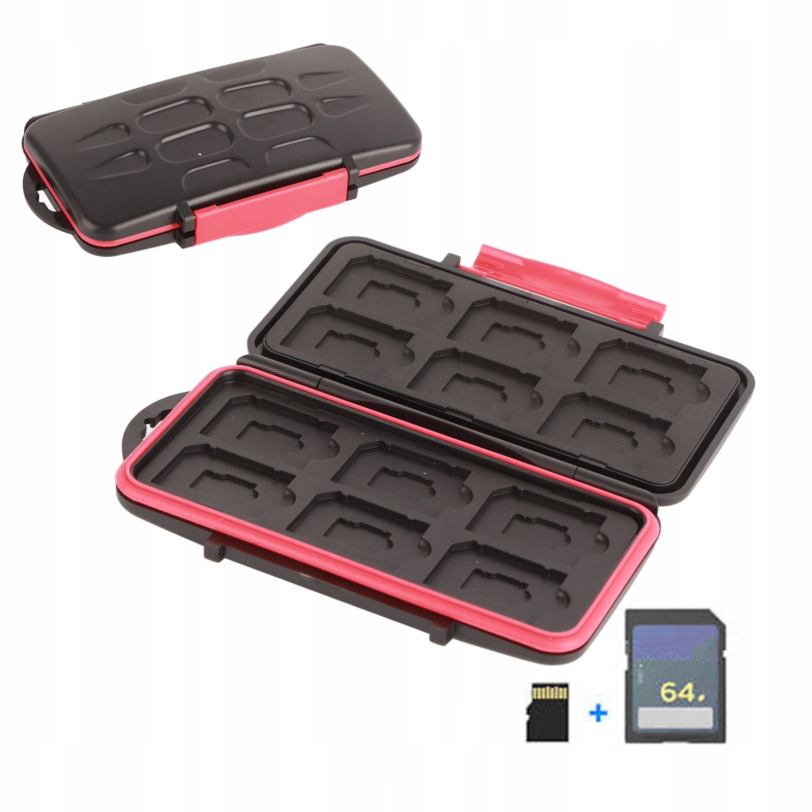 LARGE BOX CASE MEMORY CARD ORGANIZER 12 MEMORY CARDS WATERPROOF