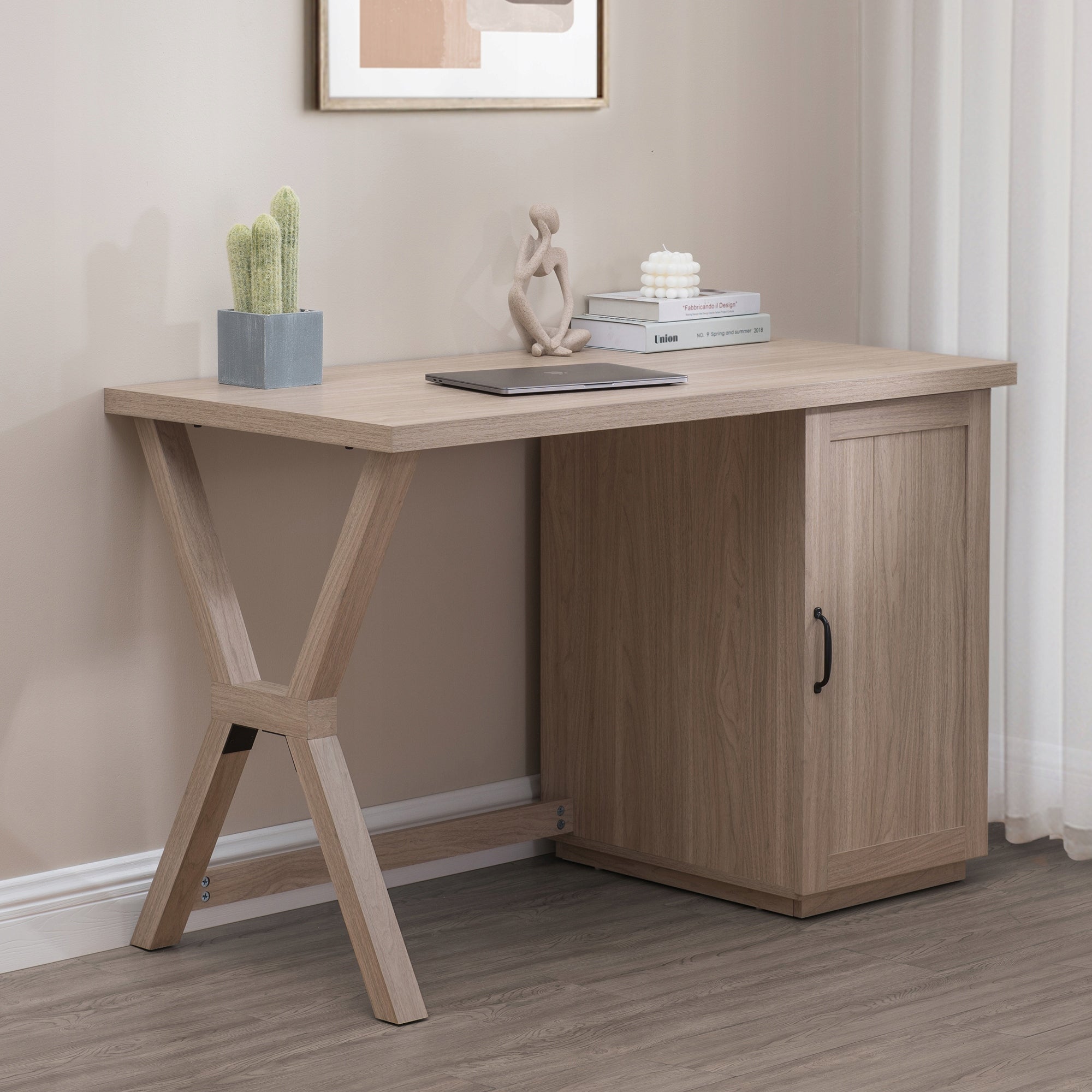 LARGE, BRIGHT, RECTANGULAR COMPUTER DESK WITH A SHELF Brand no brand
