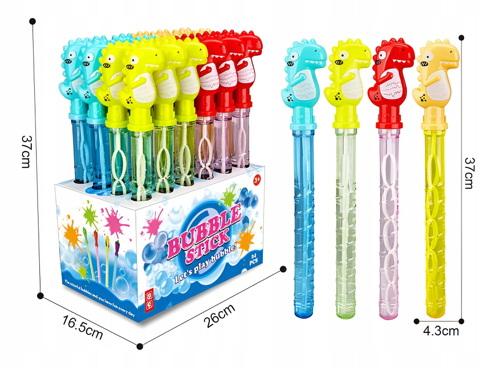 LARGE BUBBLE SWORD SOAP BUBBLE COLORS DINOSAUR 37CM Kid's age 3+ years