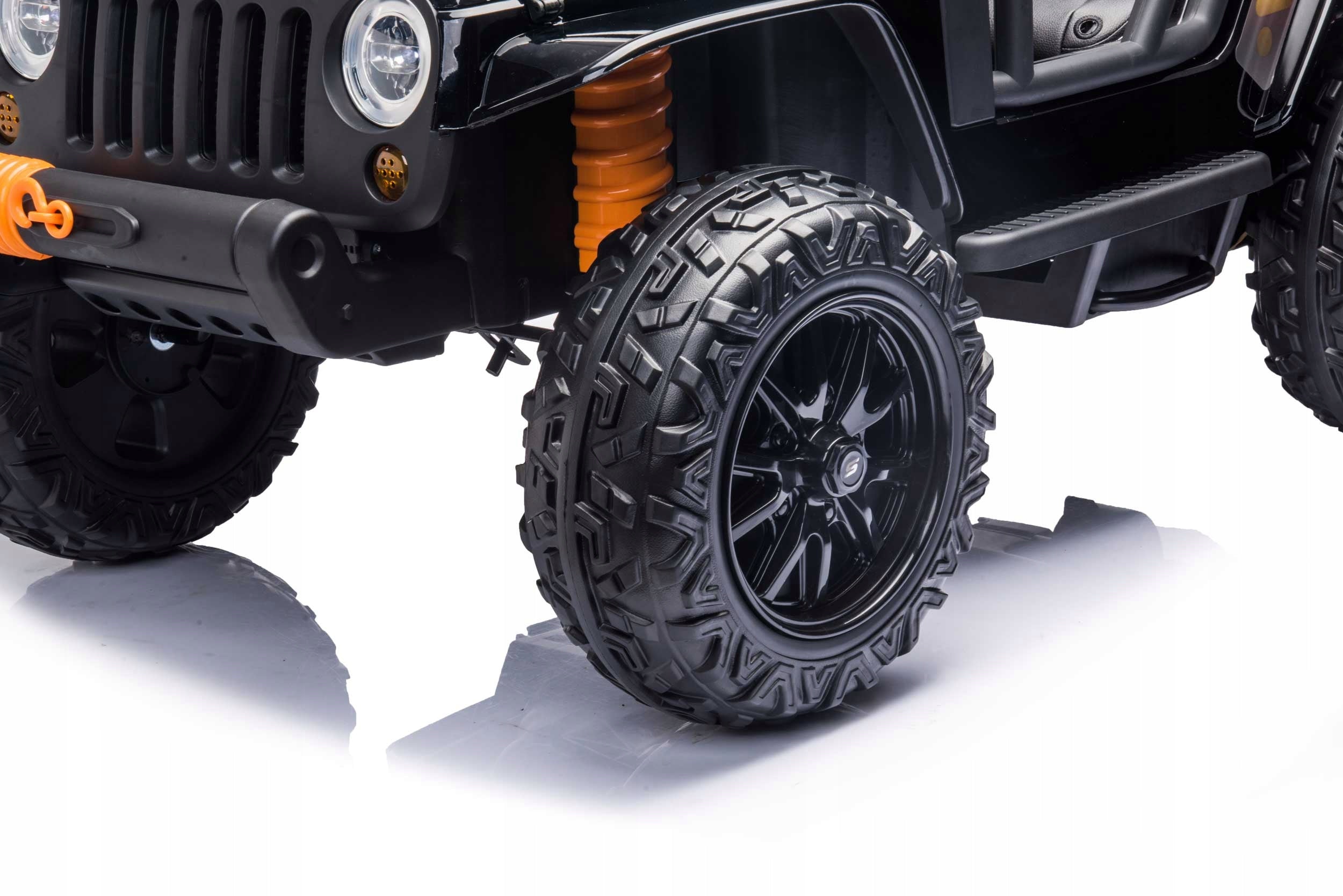 LARGE Battery Operated Off-Road Buggy 4 Motors 45W Leather EVA Wheels LEDs Color black