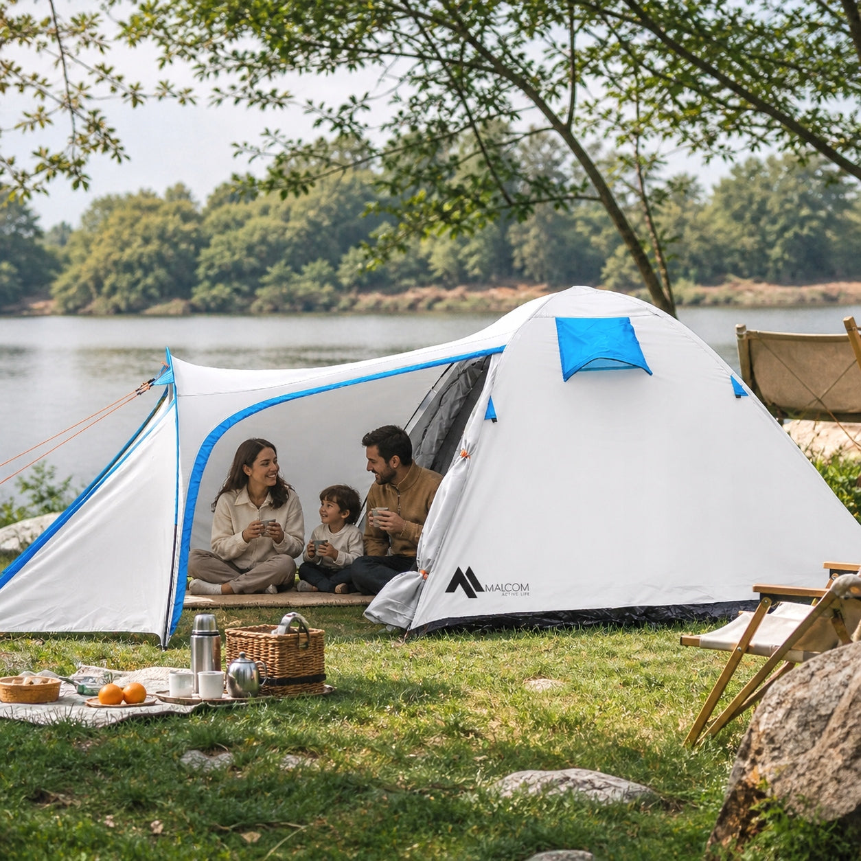 LARGE CAMPING HIKING TENT 4-PERSON IGLO WATERPROOF 180x310cm XXL Manufacturer code SDH102