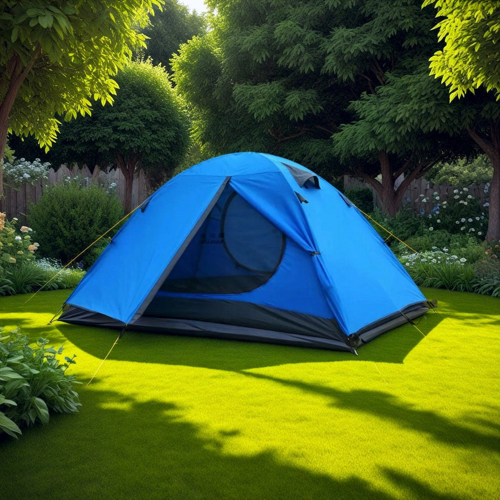 LARGE CAMPING TENT 2 SEATER HIKING WATERPROOF 3000mm + COVER Kind travel