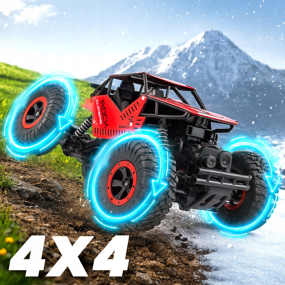 LARGE CAR REMOTE CONTROLLED AUTO RC METAL OFF-ROAD 4X4 + 2 BATTERIES Manufacturer code LH-C008S
